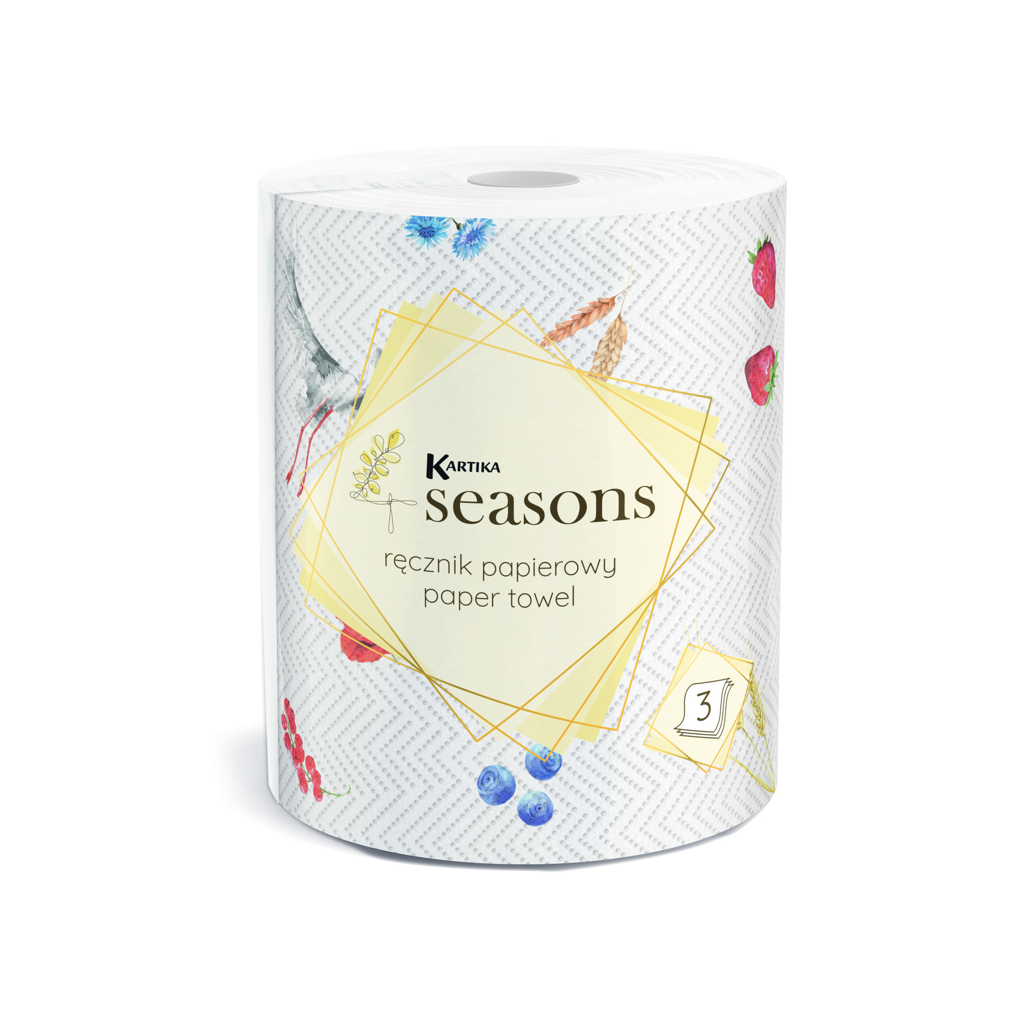Paper towel Kartika 4 Seasons Summer 1 roll 210 sheets 3 ply